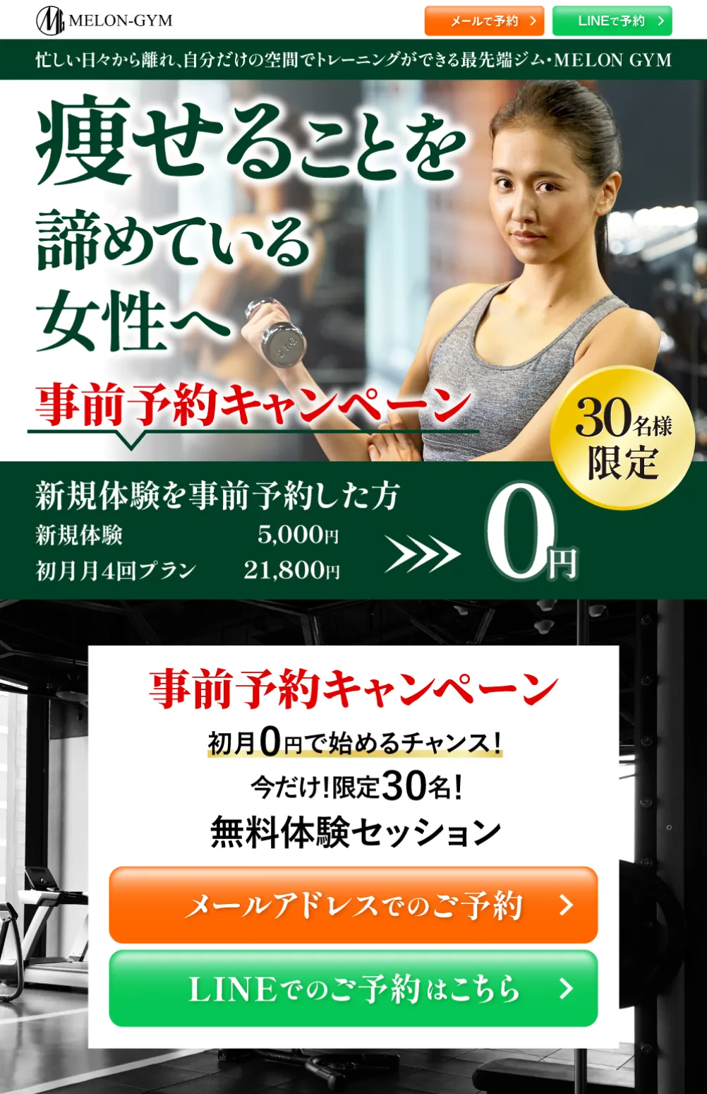 PC版ヒーローセクション＆CTAの画像